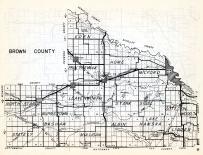 Brown County, Eden, Prairieville, Home, Milford, Leavenworth, North Star, Stark, Sigel, Cottonwood, Minnesota State Atlas 1954
